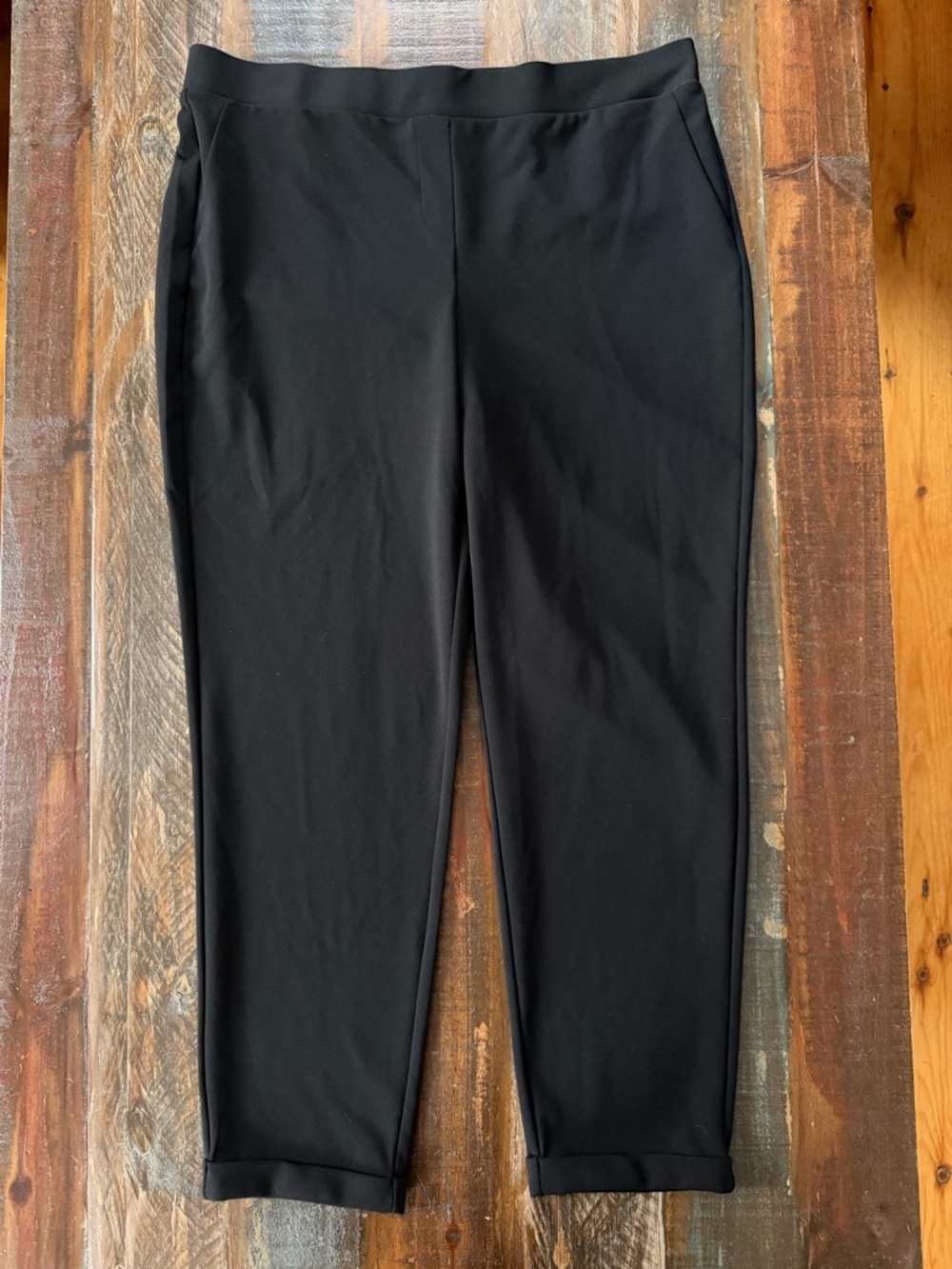 Vince Camuto Women’s L Black Pull On Cuffed Ankle Pants | SKU 0071